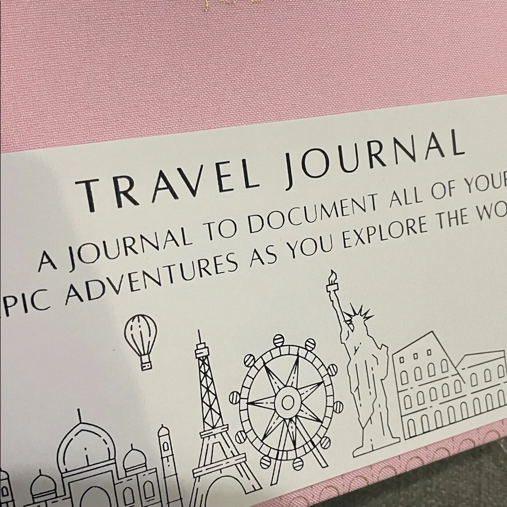 Travel Journal Soft with Gold Lettering Hard Cover